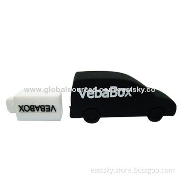 Custom car-shaped USB flash drive, made from soft PVC material, OEM orders are welcomeNew